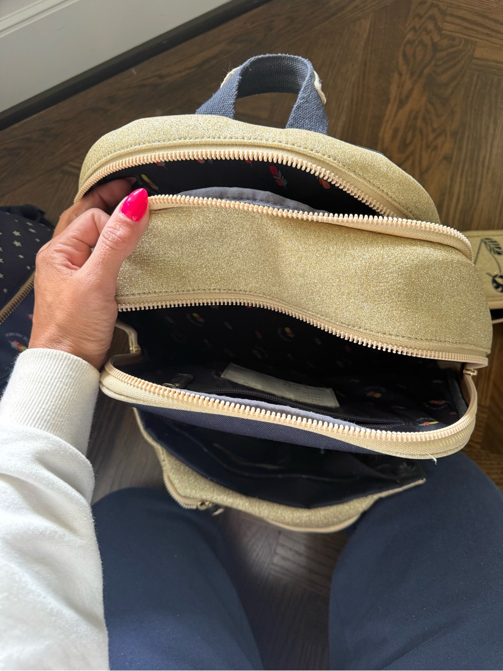 Premier Gold-Trim Navy Backpack - Picture 5 of 6